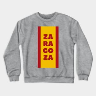 Zaragosa in Spanish Flag Color Vertical Crewneck Sweatshirt